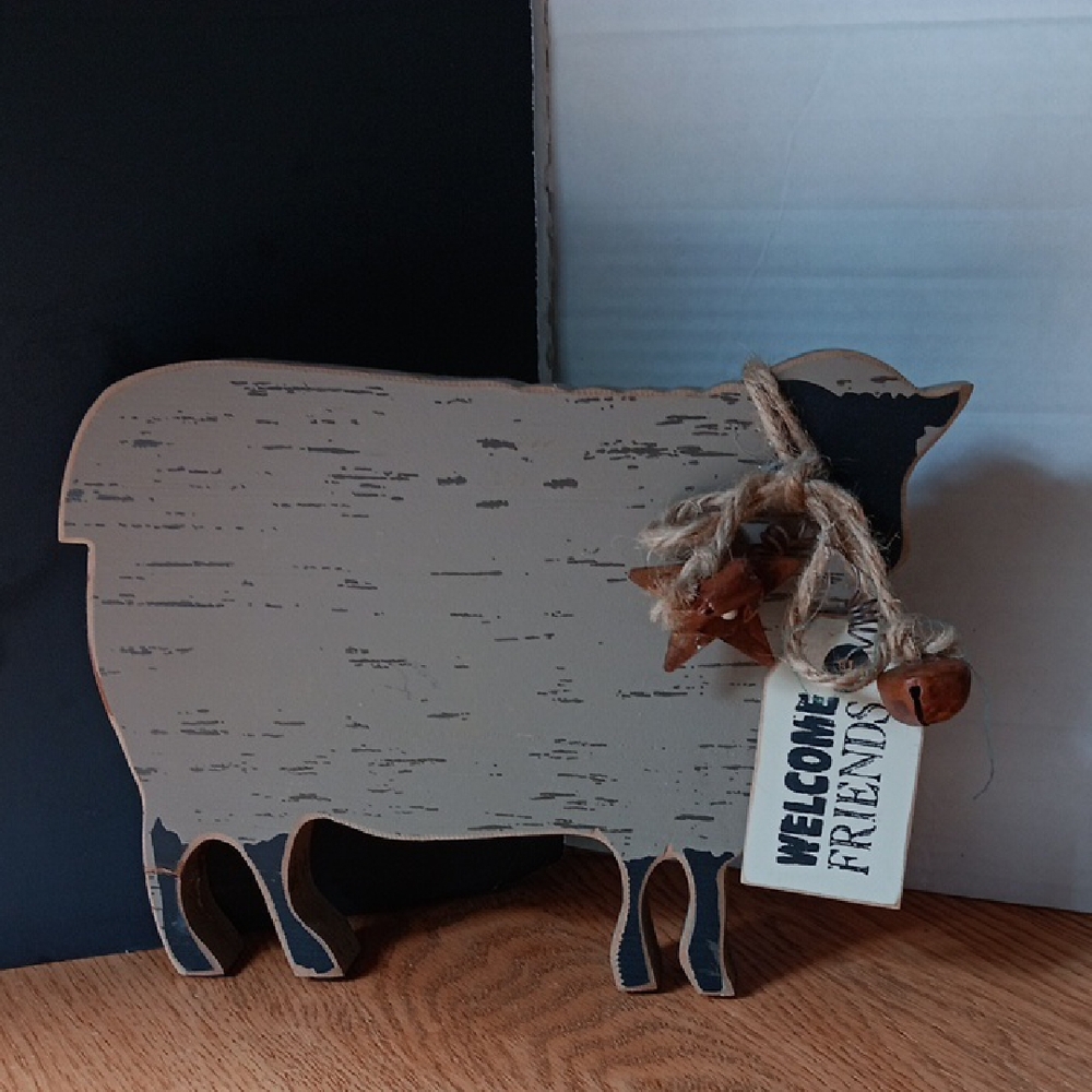 Rustic Sheep Welcome Sign